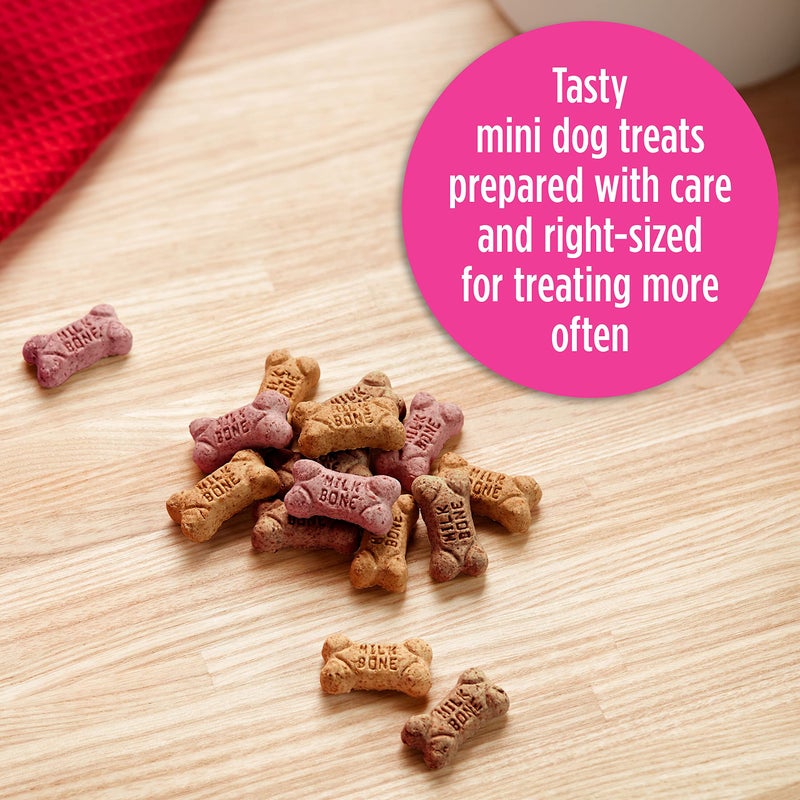Milk-Bone Mini's Flavor Snacks Dog Treats, 15 Ounce (Pack of 6) Crunchy Texture Helps Reduce Tartar - Image 2